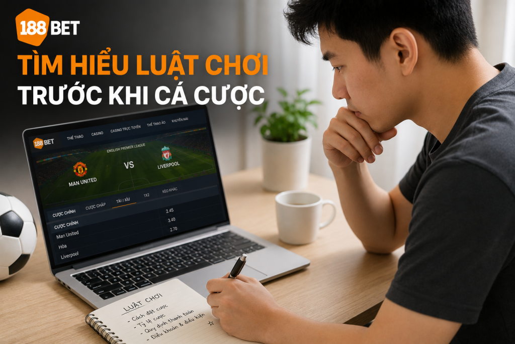 Người chơi nghiên cứu luật chơi và chiến lược trước khi tham gia cá cược trực tuyến