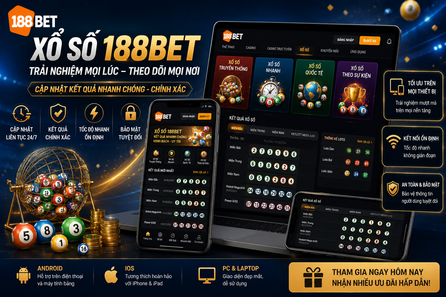 Trải Nghiệm Xổ Số 188BET Trên Di Động